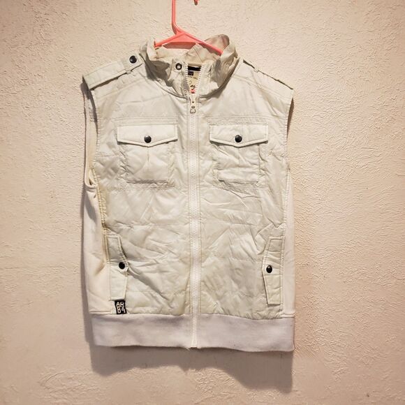 American Rag White Puffer Vest Fall Size Large - Picture 1 of 8
